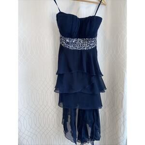 Navy Blue Size 13 Formal Dress Short Party
